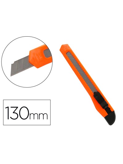 Cuter q-connect plastico estrecho cuchilla 9 mm xd-05 blister 1 unidad
