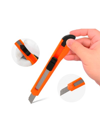 Cuter q-connect plastico estrecho cuchilla 9 mm xd-05 blister 1 unidad