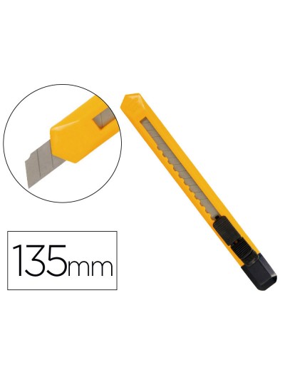 Cuter q-connect plastico estrecho cuchilla 9 mm xd-04 blister 1 unidad