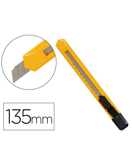 Cuter q-connect plastico estrecho cuchilla 9 mm xd-04 blister 1 unidad