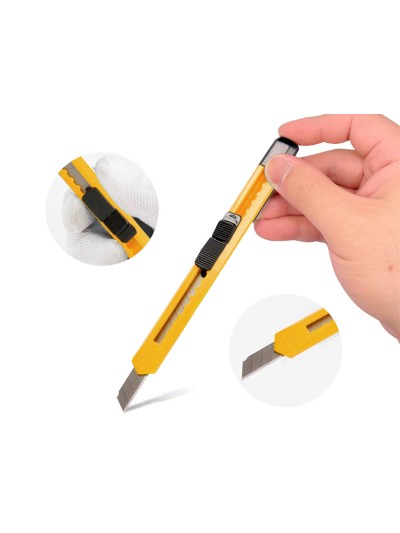 Cuter q-connect plastico estrecho cuchilla 9 mm xd-04 blister 1 unidad