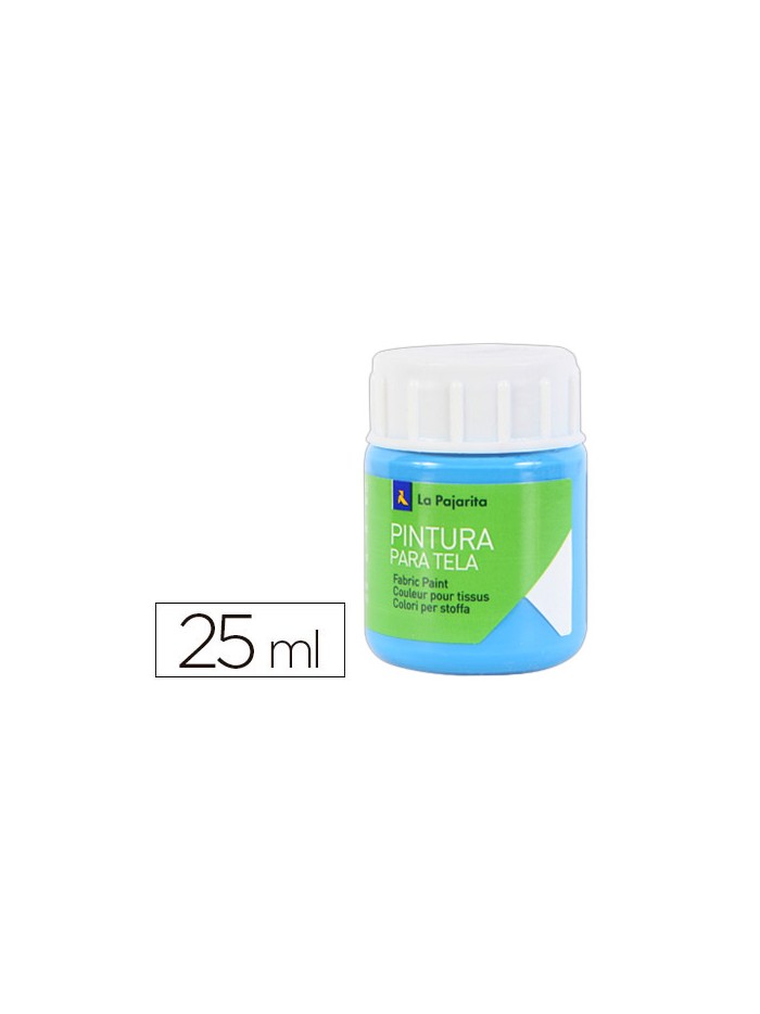 Pintura para tela la pajarita azul cyan 25 ml Pintura para tela la pajarita azul cyan 25 ml