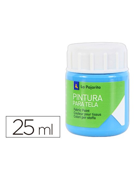 Pintura para tela la pajarita azul cyan 25 ml