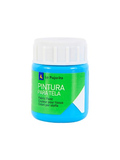 Pintura para tela la pajarita azul cyan 25 ml