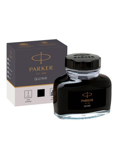 Tinta estilografica parker negra bote 57 ml