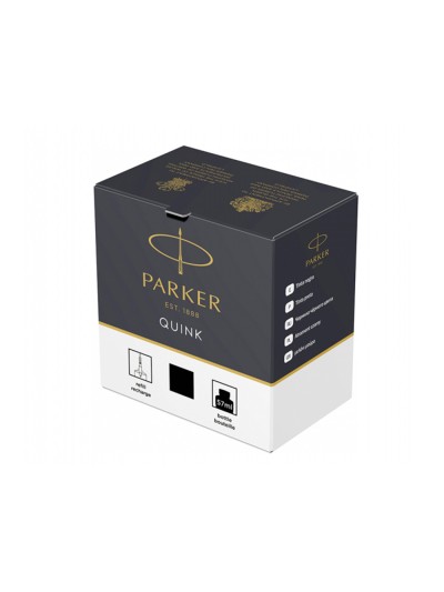 Tinta estilografica parker negra bote 57 ml
