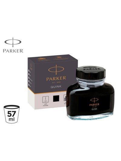 Tinta estilografica parker negra bote 57 ml