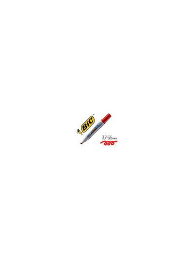Rotulador bic velleda para pizarra rojo punta biselada 5,9 mm