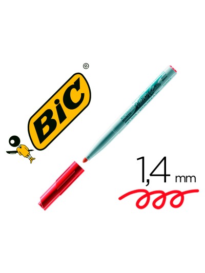Rotulador bic velleda para pizarra rojo punta redonda 1,4 mm