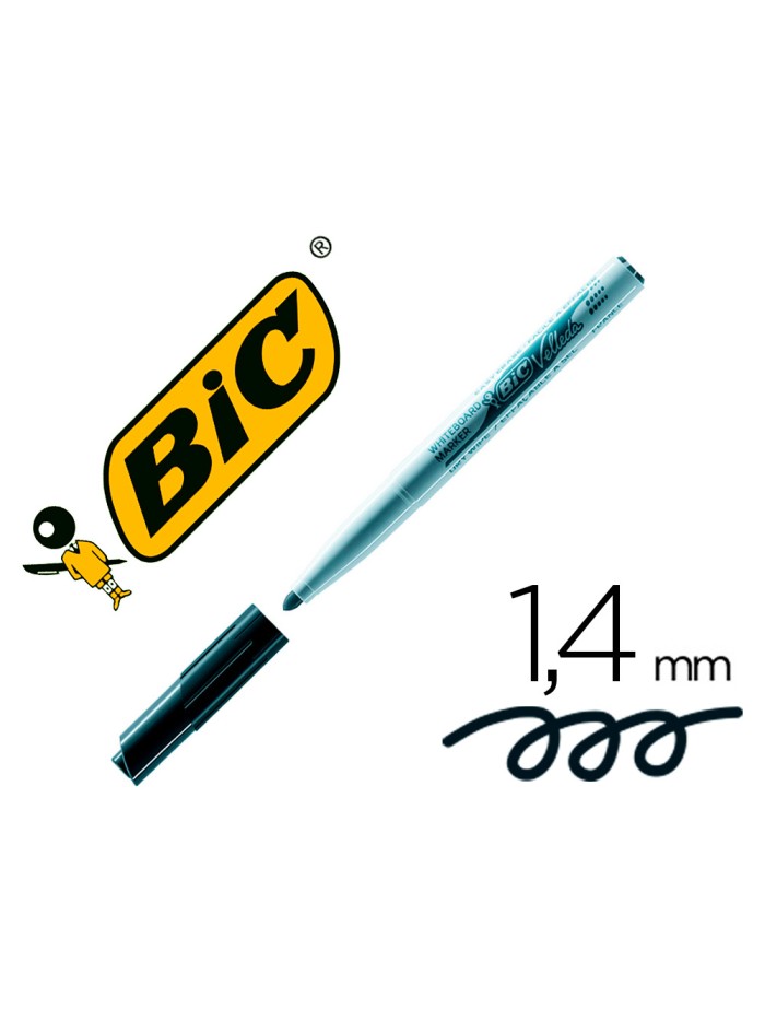 Rotulador bic velleda para pizarra negro punta redonda 1,4 mm Rotulador bic velleda para pizarra negro punta redonda 1,4 mm