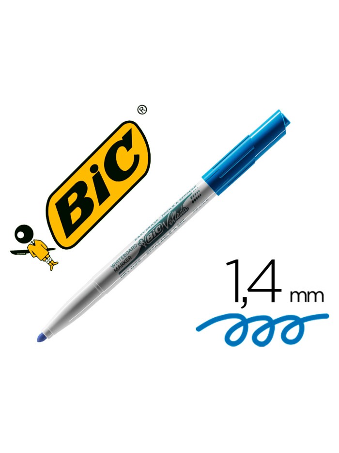 Rotulador bic velleda para pizarra azul punta redonda 1,4 mm Rotulador bic velleda para pizarra azul punta redonda 1,4 mm