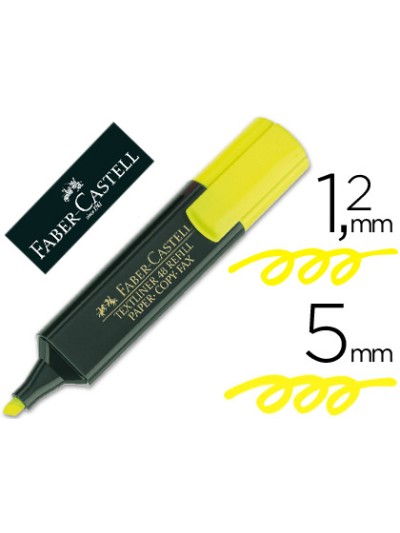 Rotulador faber fluorescente 48-07 amarillo