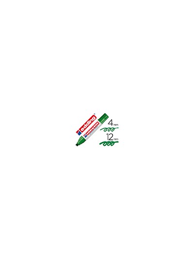 Rotulador edding marcador permanente 800 verde punta biselada 12 mm recargable