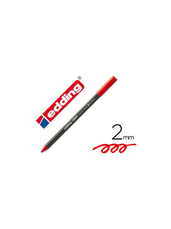 Rotulador edding punta fibra 1300 rojo punta redonda 2 mm Rotulador edding punta fibra 1300 rojo punta redonda 2 mm