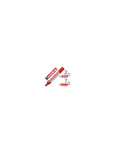 Rotulador edding marcador permanente 500 rojo punta biselada 7 mm