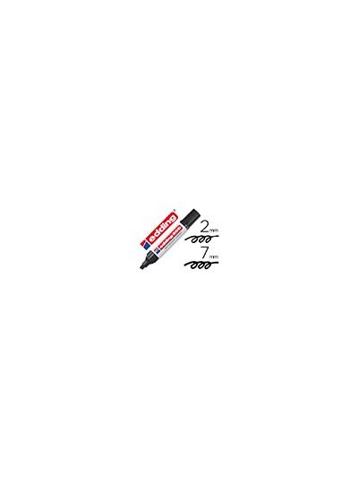 Rotulador edding marcador permanente 500 negro punta biselada 7 mm recargable
