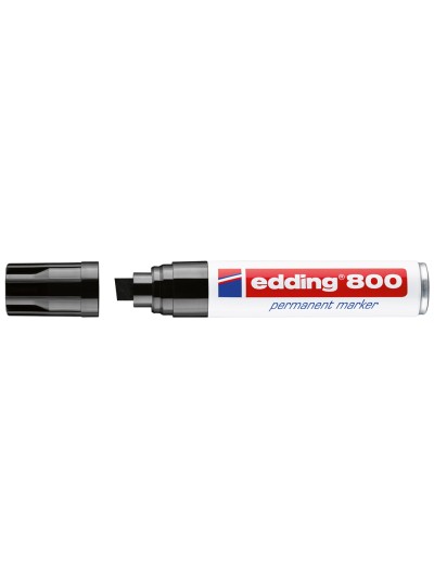 Rotulador edding marcador permanente 800 negro punta biselada 12 mm