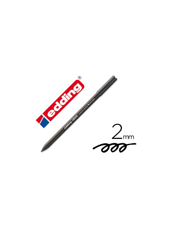 Rotulador edding punta fibra 1300 negro punta redonda 2 mm Rotulador edding punta fibra 1300 negro punta redonda 2 mm