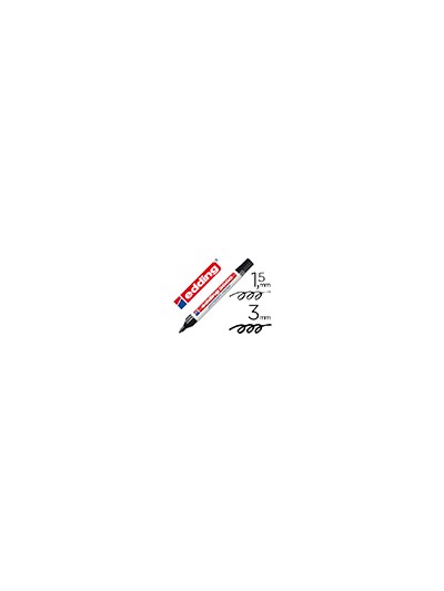 Rotulador edding marcador permanente 3000 negro punta redonda 1,5-3 mm recargable