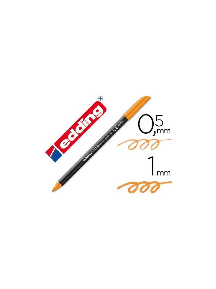 Rotulador edding punta fibra 1200 naranja n.6 punta redonda 0.5 mm Rotulador edding punta fibra 1200 naranja n.6 punta redonda 0.5 mm