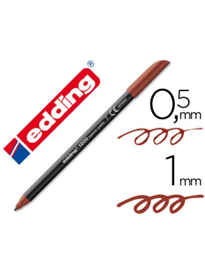 Rotulador edding punta fibra 1200 marron n.7 punta redonda 0.5 mm