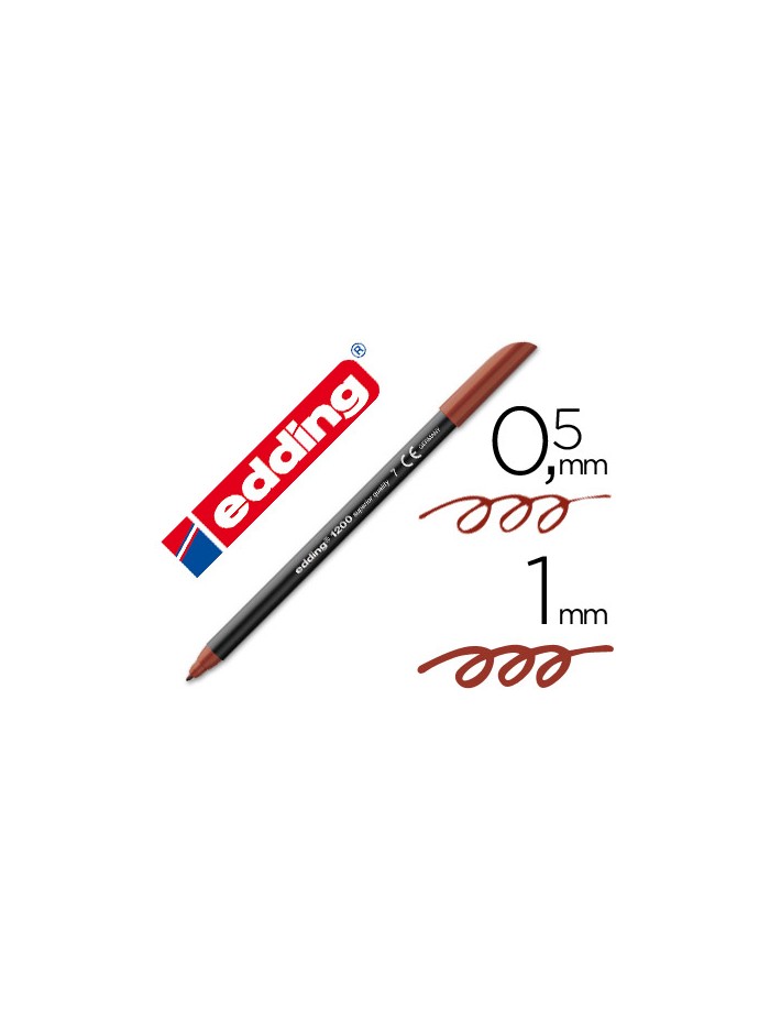 Rotulador edding punta fibra 1200 marron n.7 punta redonda 0.5 mm Rotulador edding punta fibra 1200 marron n.7 punta redonda 0.5 mm