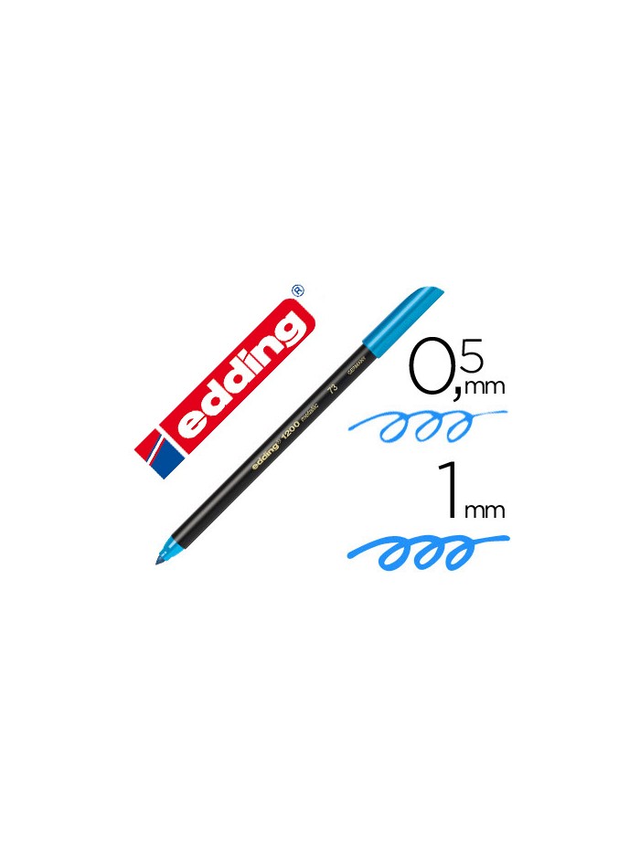 Rotulador edding punta fibra 1200 azul claro n.10 punta redonda 0.5 mm Rotulador edding punta fibra 1200 azul claro n.10 punta redonda 0.5 mm