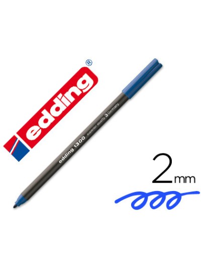 Rotulador edding punta fibra 1300 azul punta redonda 2 mm