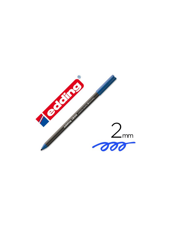 Rotulador edding punta fibra 1300 azul punta redonda 2 mm Rotulador edding punta fibra 1300 azul punta redonda 2 mm