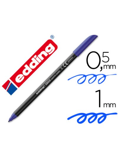 Rotulador edding punta fibra 1200 azul n.3 punta redonda 0.5 mm