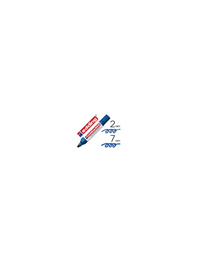 Rotulador edding marcador permanente 500 azul punta biselada 7 mm recargable