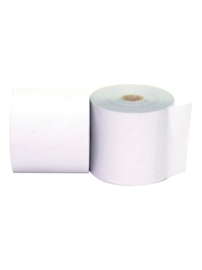 Rollo sumadora q-connect electro 75 mm ancho x 65 mm diametro copiativo con 2 hojassin bisfenol a