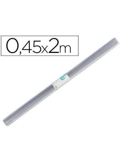 Rollo plastico forralibros liderpapel 0,45x2 mt 70 mc