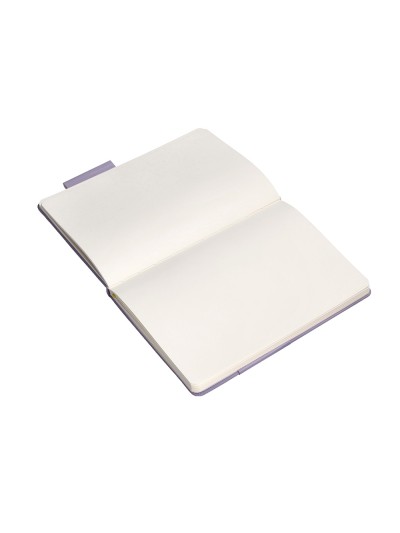Cuaderno con gomilla antartik notes tapa dura a5 hojas lisas morado y amarillo 100 hojas 80 gr fsc