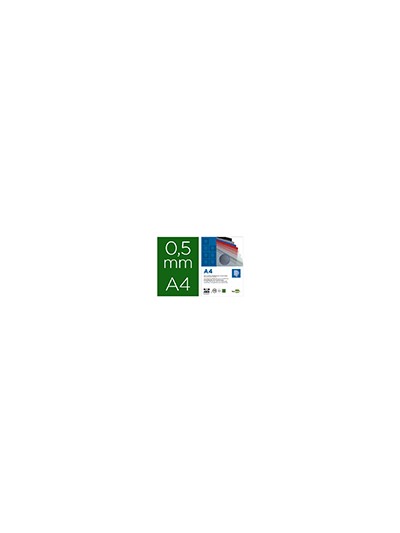 Tapa encuadernacion liderpapel polipropileno a4 0.5mm verde opaco paquete de 100 unidades