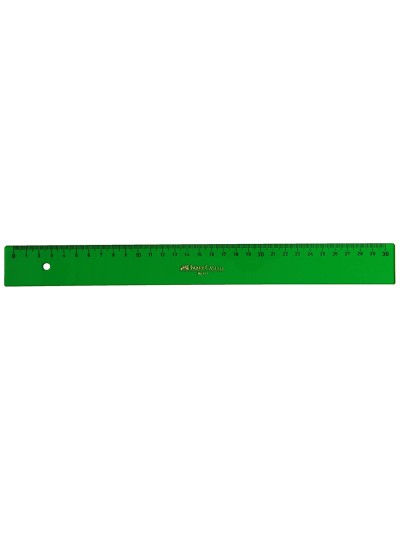 Regla faber castell 30 cm plastico verde