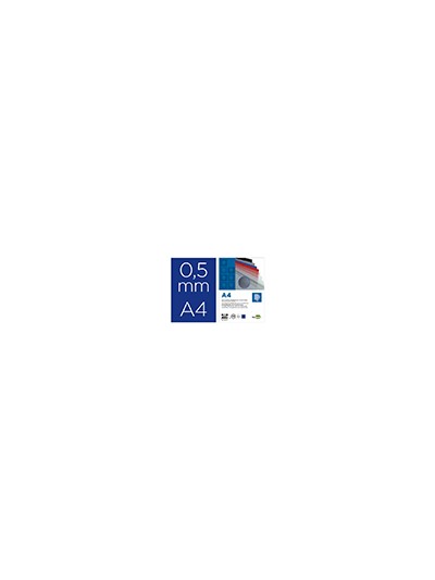 Tapa encuadernacion liderpapel polipropileno a4 0.5mm azul opaco paquete de 100 unidades