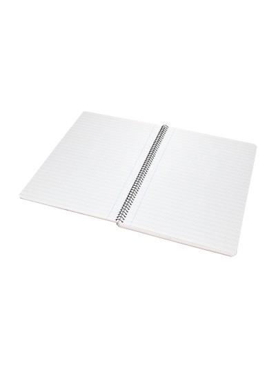 Cuaderno espiral liderpapel folio pautaguia tapa plastico 80h 75gr cuadro pautado 3mm con margen color amarillo