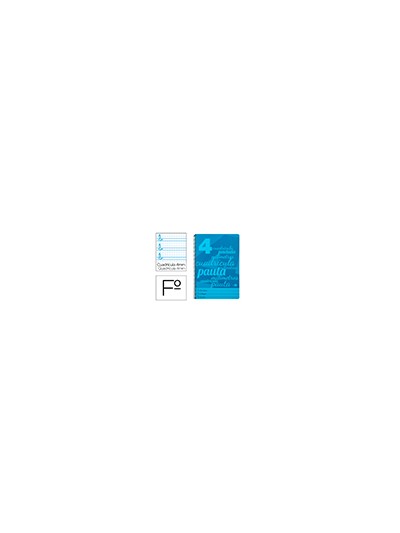 Cuaderno espiral liderpapel folio pautaguia tapa plastico 80h 75gr cuadro pautado 4mm con margen color azul