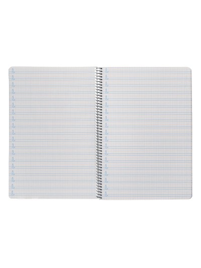 Cuaderno espiral liderpapel folio pautaguia tapa plastico 80h 75gr cuadro pautado 4mm con margen color azul