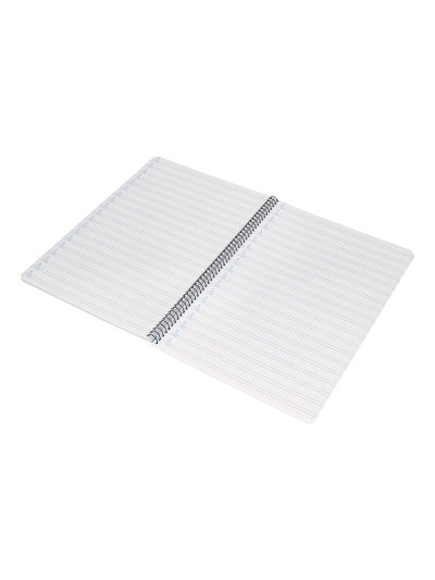 Cuaderno espiral liderpapel folio pautaguia tapa plastico 80h 75gr cuadro pautado 4mm con margen color amarillo