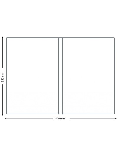 Funda portadocumento q-connect folio doble 180 micras pvc transparente 330x470mm