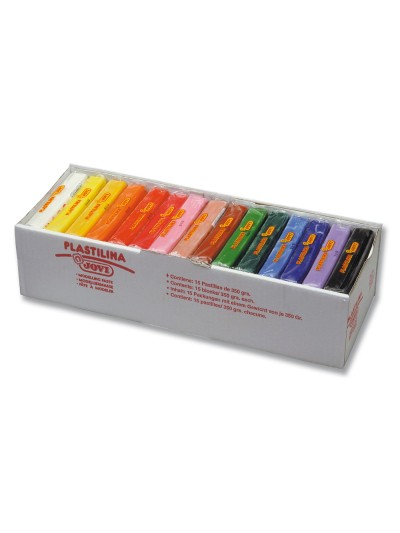 Plastilina jovi 72 tamaño grande caja de 15 unidades colores surtidos