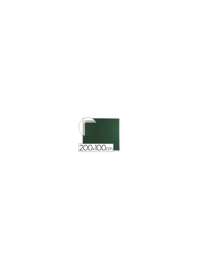 Pizarra verde q-connect mural marco de aluminio 200x100 cm sin repisa