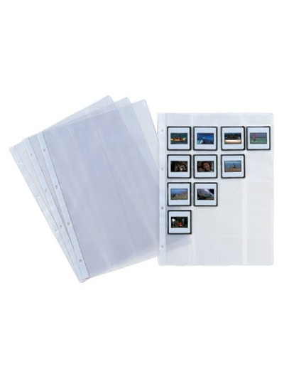 Funda pardo folio 4 taladros 200 mc lomo reforzado para 20 diapositivas