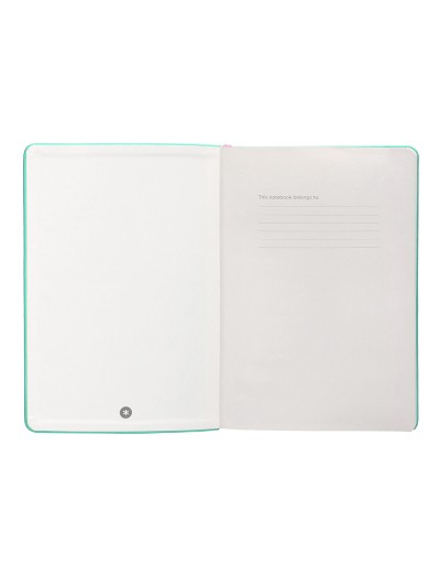 Cuaderno con gomilla antartik notes tapa dura a5 hojas cuadricula rosa y turquesa 100 hojas 80 gr fsc