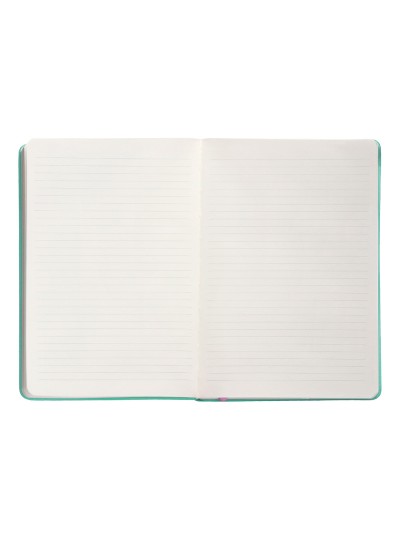 Cuaderno con gomilla antartik notes tapa dura a5 hojas cuadricula rosa y turquesa 100 hojas 80 gr fsc