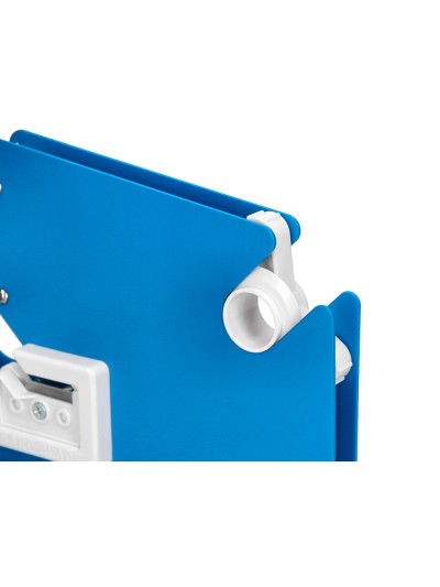 Maquina cierra bolsa q-connect metalica pintada color azul