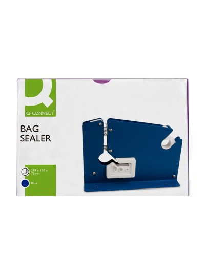 Maquina cierra bolsa q-connect metalica pintada color azul