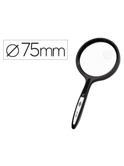 Lupa q-connect cristal bifocal 75 mm mango curvo